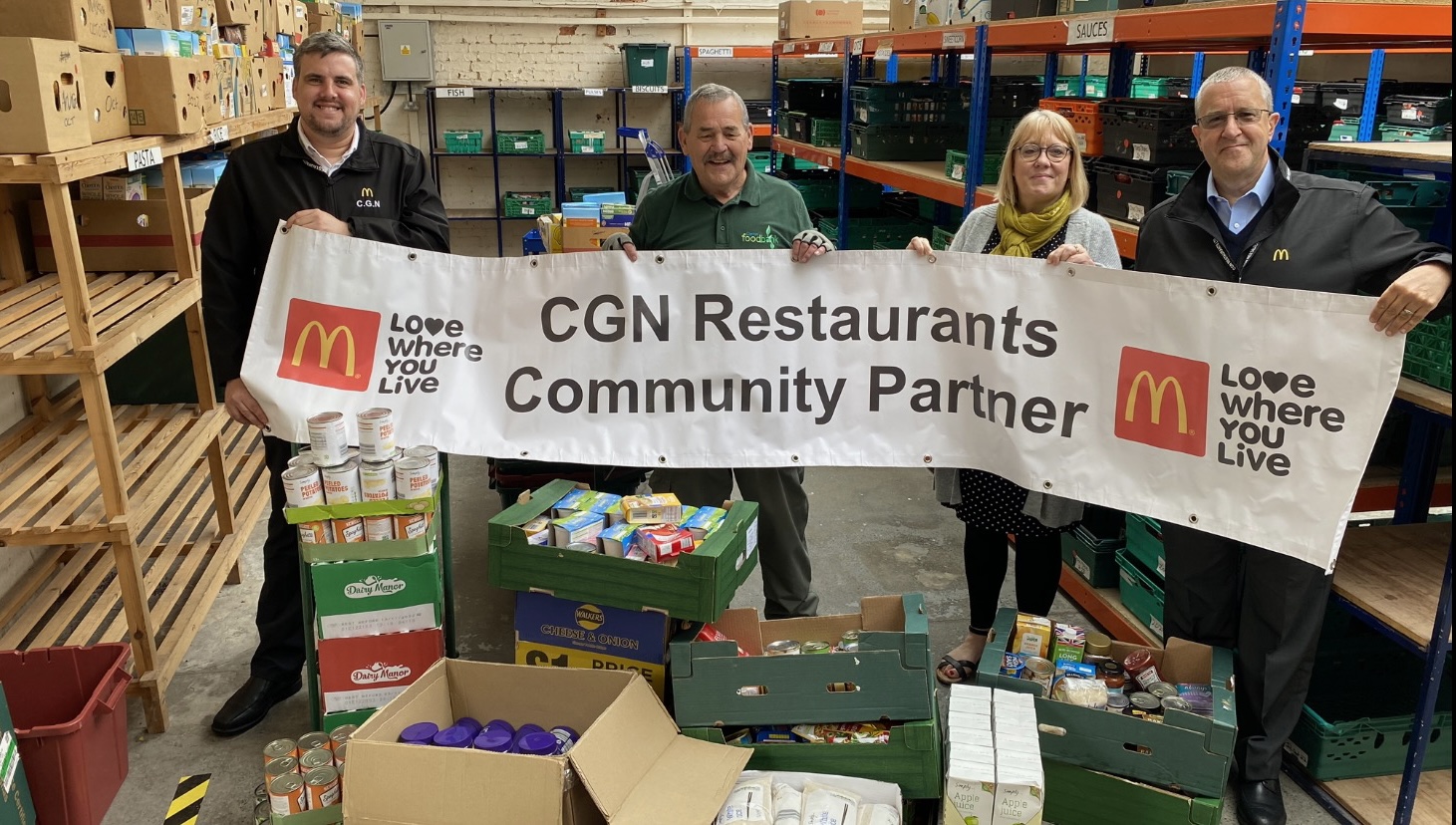 McDonald's staff donate food and drink to Clacton Foodbank